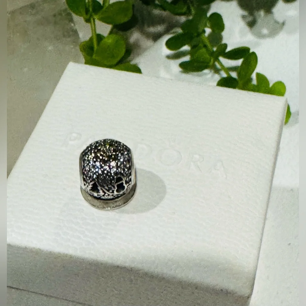 Authentic Pandora Retired Black Friday Wonderland Snow Globe S925 Ale 14K Gold - Picture 10 of 12